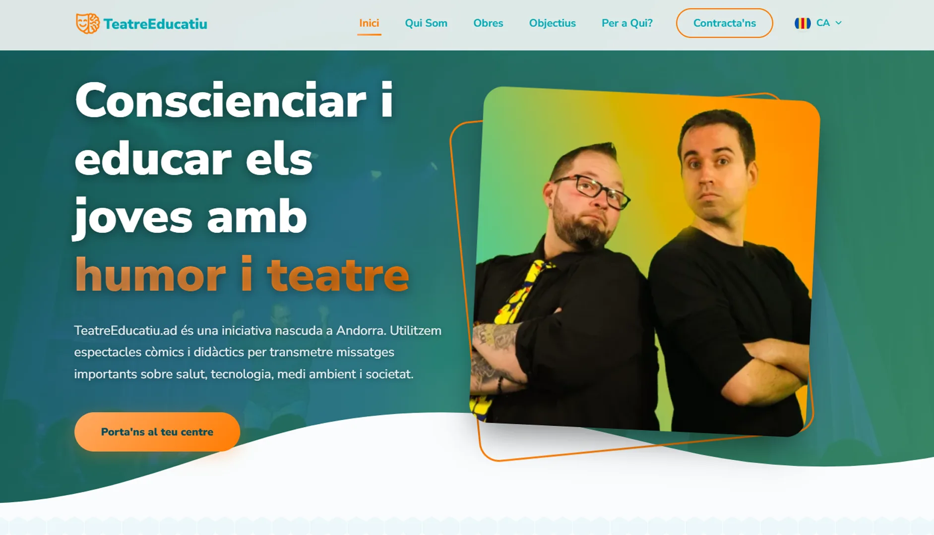 Página de inicio de TeatreEducatiu