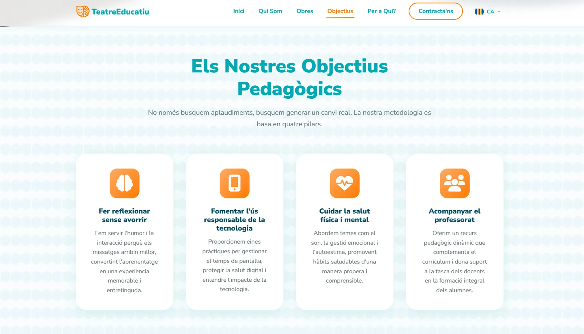 Detalle de una obra en la web de TeatreEducatiu